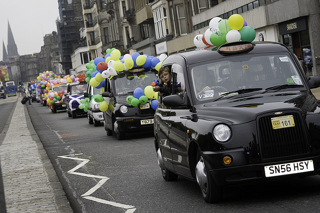 Taxi parade in Edinburgh
