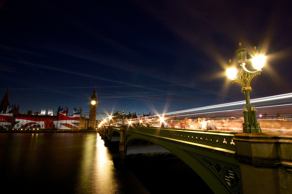 Westminster Bridge at night