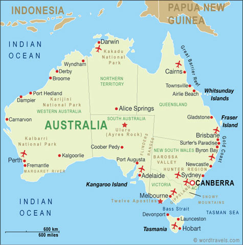 map australia