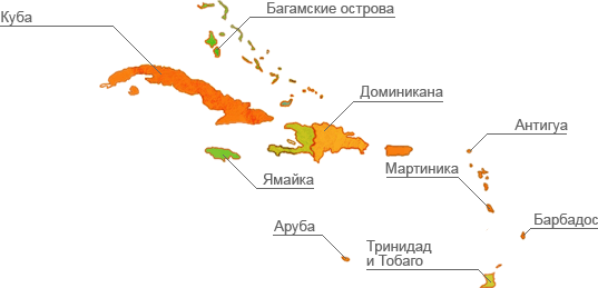 map Caribian