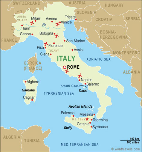 map Italy